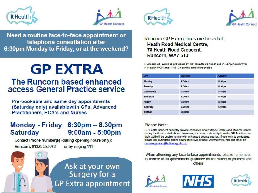 GP extra Opening Times
